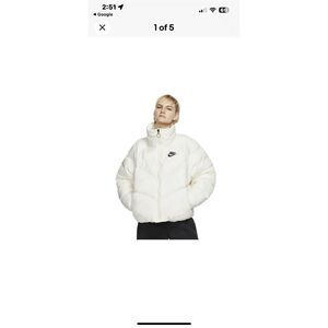 Nike down filled puffer jacket coat sz L